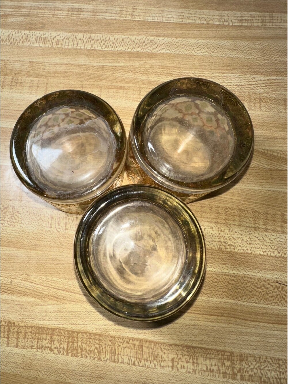Vtg Culver Valencia MCM 22K Gold Whiskey Rocks Glasses - Picture 3 of 6
